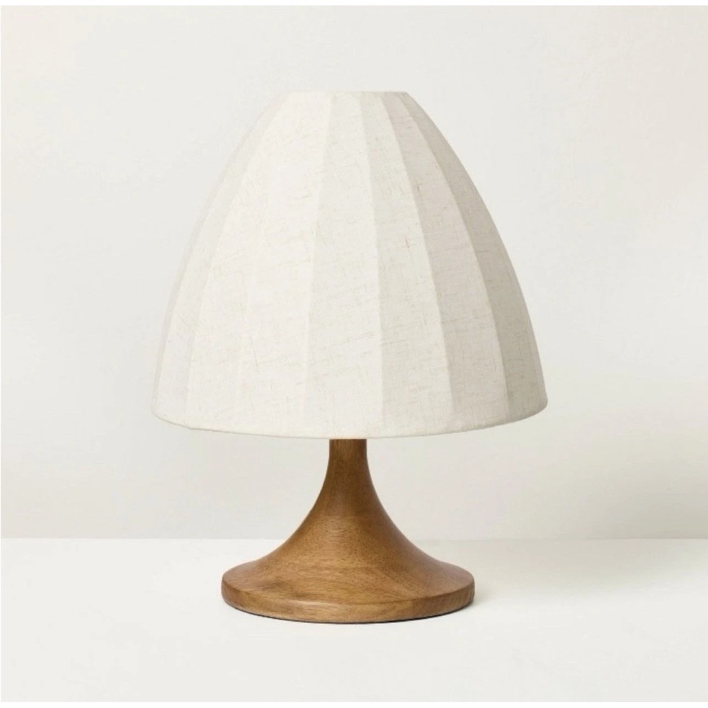 Wood Trumpeted Table Lamp & Shade - Hearth & Hand with Magnolia